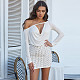 Sexy Backless One-shoulder Hip-wrapped Studded Dress SXE-81210