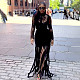 Sexy Hot Girl Mesh See-Through Top Long Skirt Suit ZJQD-80880