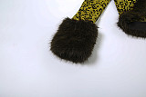 New Creative Fur Collar Assembled V-Neck Slim-Fit Top with High-Waisted Skirt Suit ZJQD-82007