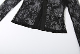 Sexy Hot Girl Mesh See-Through Top Long Skirt Suit ZJQD-80880