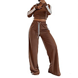2025 Sports Suit with Wide-Legged Belt Pants + Slim-Fit Jacket TR-TS1345
