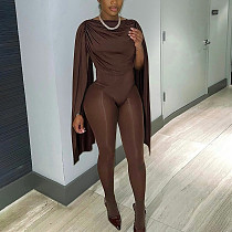 New Slim-Fit Boat Neck Design Sensation Base Layer Long Sleeve Casual Jumpsuit DZHT-302