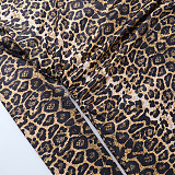Sexy V-neck Leopard Print Cross-strap Dress SUM-25011