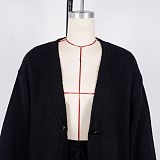 Casual Loose V-neck Cardigan Sweater Two-piece Set NY-109