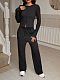 Casual Shirt and Straight-Leg Pants Two-Piece Set LDG-9041