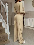 Casual Shirt and Straight-Leg Pants Two-Piece Set LDG-9041