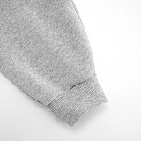 Pure Color Long Sleeve Sweatshirt Top Loose Casual Shorts Set DZHT-317