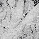 Sexy Lace See-Through Long Sleeve Zipper Bodysuit DZHT-407