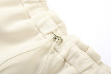 Fashionable Hooded Long-sleeved Solid Color Simple Hip-wrapped Hot Girl Skirt Suit DLS-79267