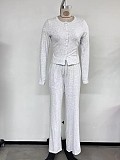Casual Shirt and Straight-Leg Pants Two-Piece Set LDG-9041