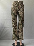 Loose Sexy Camouflage Pants with Zipper and Pockets SMJR-23318