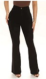 Versatile High-waisted Slim-fit Stretch Flared Straight-leg Jeans SMJR-6968