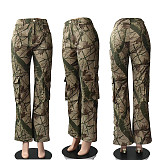 Loose Sexy Camouflage Pants with Zipper and Pockets SMJR-23318