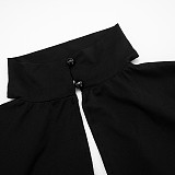 Sexy Button-Down Necklace Collar Top Slim-Fit Hip-Hugging Short Skirt Suit DZHT-391
