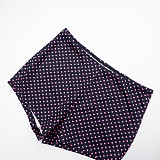 Dot-print Long-sleeved Zipper Zlim-fit Cardigan Shorts Two-piece Set DZHT-411