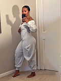 Sexy V-neck Sports Sweatshirt Jumpsuit XINH-80807