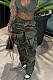 High-Waisted Straight-Leg Multi-Color Camouflage Work Pants SMJR-1095