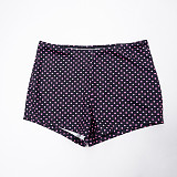 Dot-print Long-sleeved Zipper Zlim-fit Cardigan Shorts Two-piece Set DZHT-411