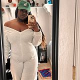 Sexy V-neck Sports Sweatshirt Jumpsuit XINH-80807