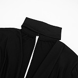 Sexy Button-Down Necklace Collar Top Slim-Fit Hip-Hugging Short Skirt Suit DZHT-391