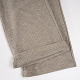 Comfortable Warm-Keeping Off-Shoulder Top + Casual Straight Leg Knit Pants Suit MRA-43376