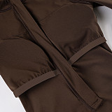 New Long Sleeve Tight Running Abdominal Peach Fitness Bodysuit Shorts MRA-43642