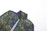 Digital Printed Mesh Panels with Cutouts High-Waisted Slim Fit Dress ZJQD-82065