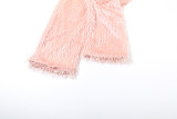 Solid Color Tassel Slim Fit Trousers ZJQD-79675