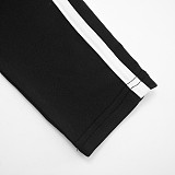 Casual Contrast Color Patch Zipper Top Skinny High Waist Trousers Sports Suit DZHT-25ST396