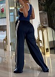 Wide-leg Pants With Ribbon + Slim-fit Jacket Sports Suit (no vest) TR-1354