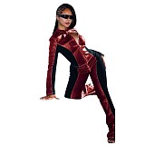 New Long-sleeved PU Trousers Casual Stretch Suit MEM-88666