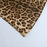 Sexy Slim-fit Twisted Long-sleeved Leopard Print Hip Dress SUM-25322