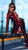 New Long-sleeved PU Trousers Casual Stretch Suit MEM-88666