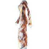 Fashion Printed One Shoulder Long Sleeve One Step Dress JY-300115