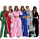 New Striped Suit Zippered Thickened Sweatshirt Casual Commuting Two-piece Set PMR-562