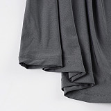 Sexy One-shoulder Large-sleeved Solid Color Hip-hugging Dress MRA-37103