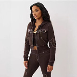 Casual Silhouette Embroidered Sports Sweatshirt Fashion Set (Vest not included) FC-1400