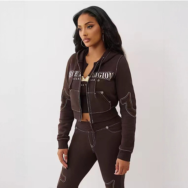 Casual Silhouette Embroidered Sports Sweatshirt Fashion Set (Vest not included) FC-1400