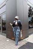 Casual Multi-pockets Organ Jeans Long Loose Pants XMOJ-8686