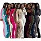Casual Solid Color Women Long Sleeves Bodycon Flared Two-piece Set CH-24057