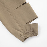 Autumn and Winter Pullover Round Neck Cut-off Sleeves Hollow Sweatshirt Cross Hip Skirt Suit XYWL-25ST332