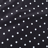Sexy Round Neck Polka Dot Backless Long Sleeve Fishtail Maxi Dress SUM-25398