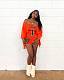 Contrast Color Waisted Long-sleeved Short Skirt Dress With Bateau Collar XS-1321