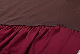 Fashionable and Creative Street Trendy Color Block High Waist Slim Dress ZJQD-82501