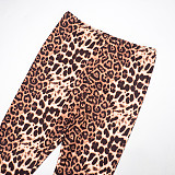 Leopard Print High-rise Pleated Skinny Stretch Casual Trousers XYWL-25TP326