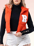 Fashionable Autumn and Winter Eye-catching Women's Zipper Cotton Vest YH-9007