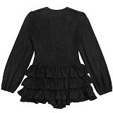 Fashionable and Fresh Lace-up Ruffle Dress BY-7549