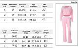 Casual Zipper Long-Sleeved Hooded Sweatshirt High-Waisted Straight-Leg Pants Set SUM-25251