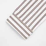 Lapel Striped Button Slim Fit Shirt High Waist Cover Hip Skirt Suit XYWL-25ST429
