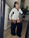 Solid Color Slim Fit Sports Style Lapel Zipper Long Sleeve Jacket and Shorts Set  XS-1489